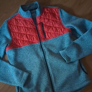 Red and Blue Quilted Jacket